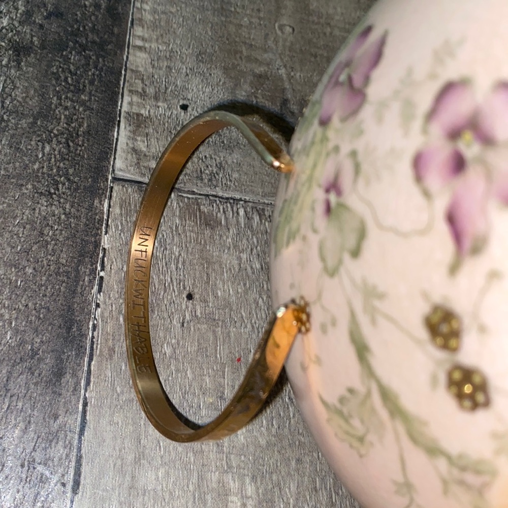 Very unique Inscribed Courage bracelet take a look